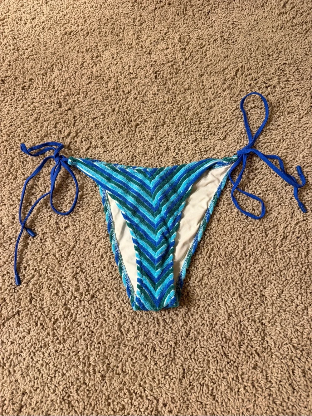 triangl swimwear Blue & Teal Crochet Triangle Bikini